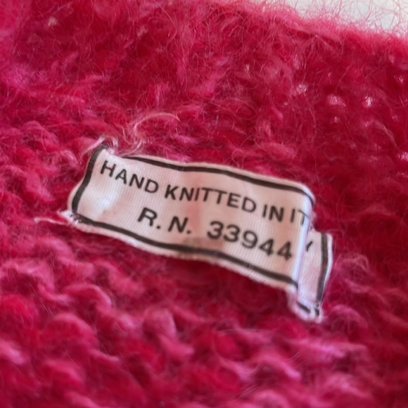 Adorable pink hand knit in Italy cardigan sweater - Picture 9 of 9